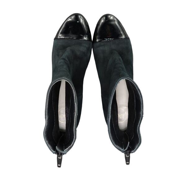 1901 Shoes Womens 6.5 Booties Block Heel Patent Cap Toe Leather Whitaker Classic - Picture 7 of 16